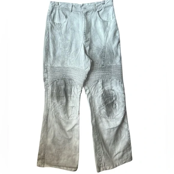 Men’s Dirty White Wide Leg Jeans Size Large - Picture 1 of 8